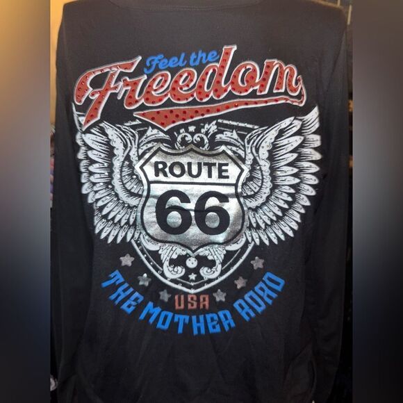 Liberty Wear Route 66 Mesh LS Foil Top - Picture 3 of 5